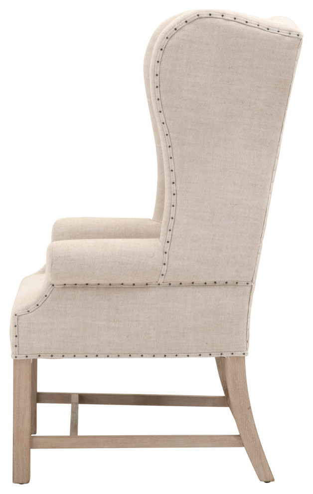 Arm Chairs Chateau Arm Chair Bisque French Linen  Natural Gray Ash   Transitional   Armchairs And Accent Chairs   by Sideboards and Things  Houzz