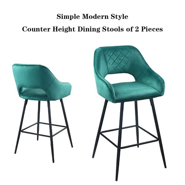 Sicotas Modern Bar Chairs High Dining Chairs (Set of 2) - N/A