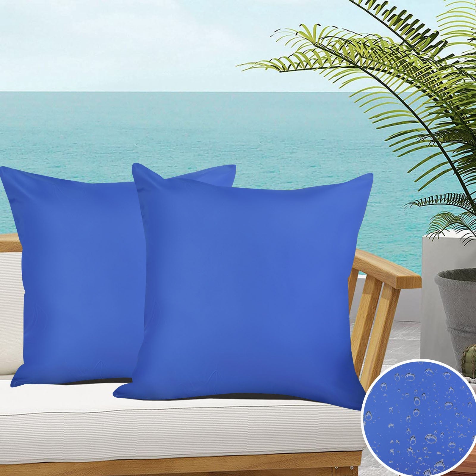 Follure Home Decor Outdoor Waterproof Throw Pillow Covers Durable Vibrants Decorative Outdoor Pillows Cushion Case Pillow Shell for Patio Couch