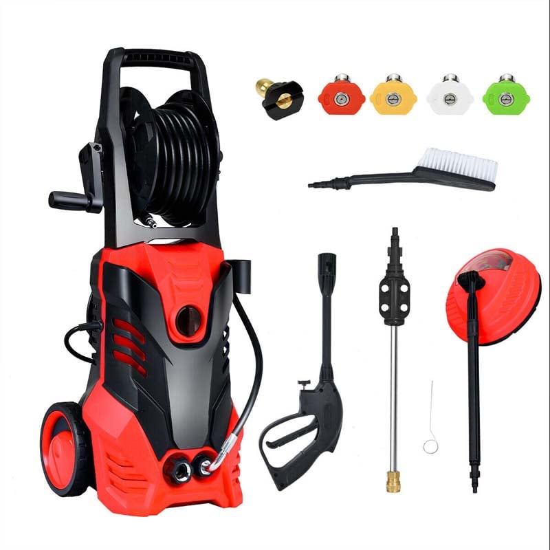 3000PSI Electric Pressure Washer, 2000W 2.0 GPM Portable Electric Power Washer with 5 Nozzles