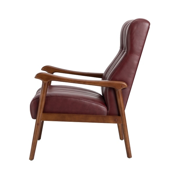 Olinto Wood Upholstery Armchair with Solid Wood Legs by HULALA HOME