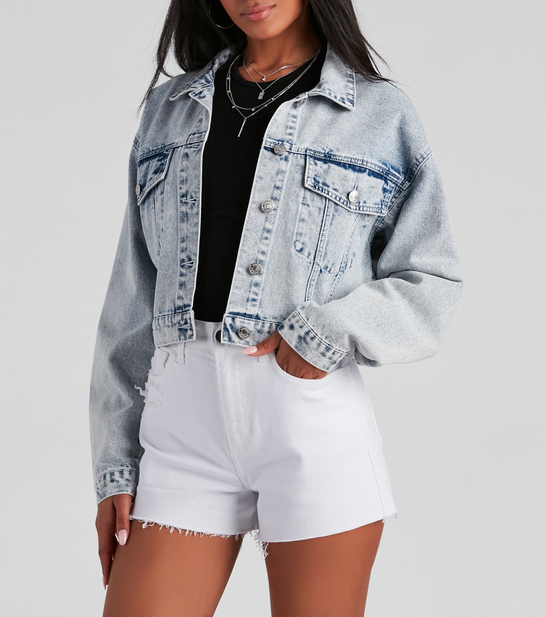 Pit Stop Acid Wash Denim Jacket