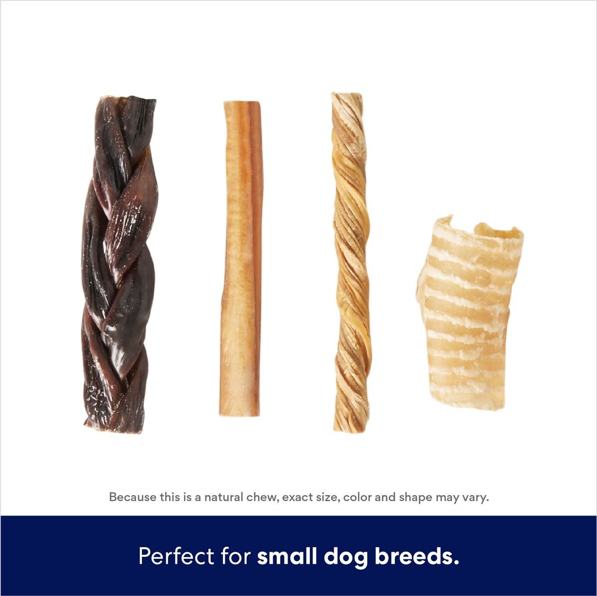 Bones and Chews Small Dog Treats and Chews Variety Pack， 16 count