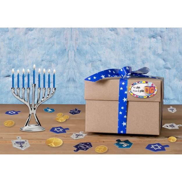 Chrome Finished Mini Hanukkah Menorah Silver