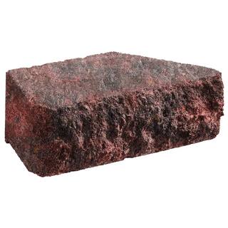 Oldcastle Carlton 3 in. x 10 in. x 6 in. Red Charcoal Concrete Retaining Wall Block (192-Piece Pallet) 12051177