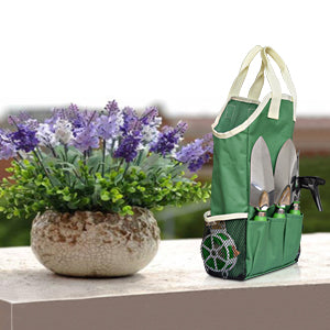 GardenHOME Garden Tool Set, 11Pcs Garden Set Gardening Equipment Tote Bag Adjustable Canvas Gardening Apron