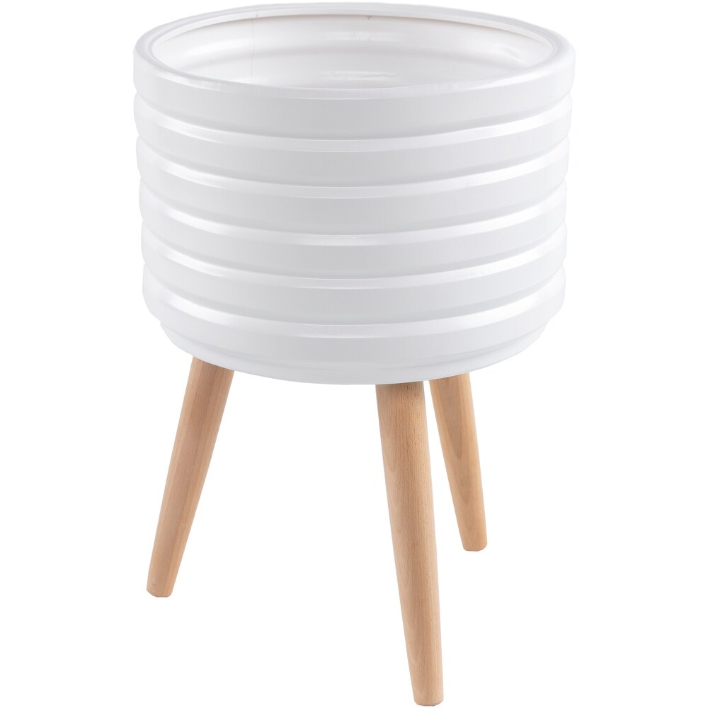 Arbaaz Modern White Ceramic Planter   20\