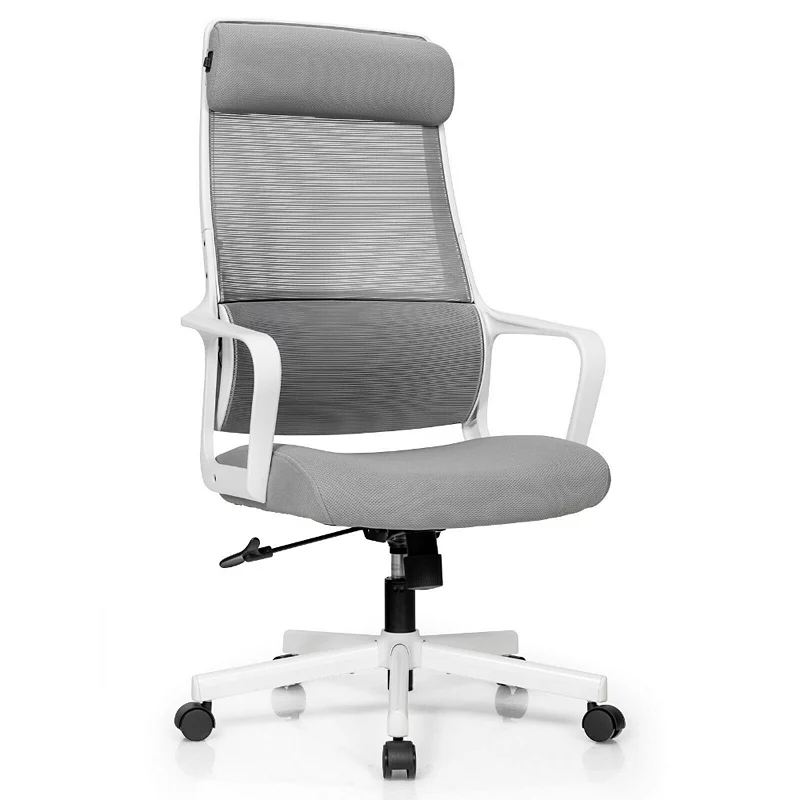 Adjustable Mesh Office Chair with Heating Support Headrest