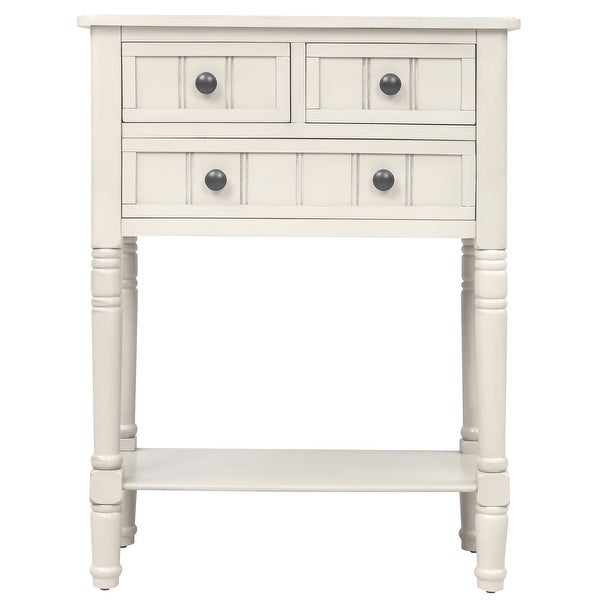 Console Table with Three Storage Drawers