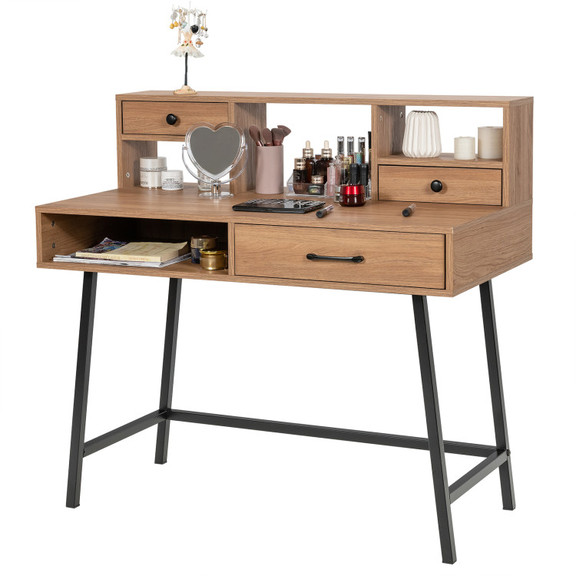 Costway 93640287 42 Inch Vanity Desk with Tabletop...