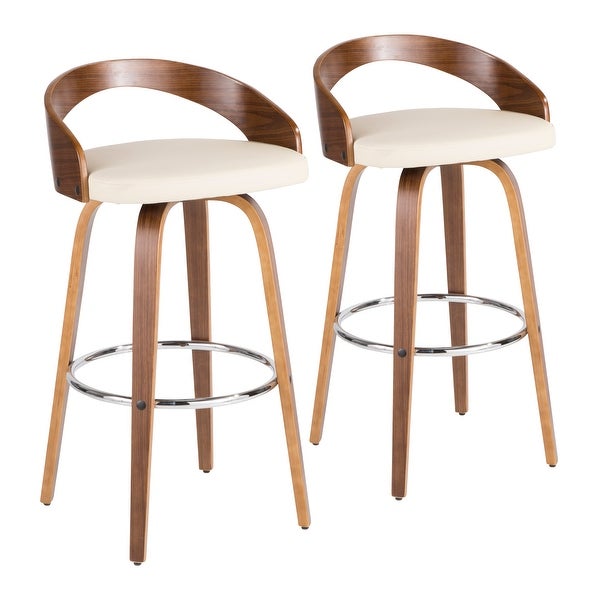 Carson Carrington Stavanger Mid-century Modern Fixed-Height Bar Stool (Set of 2)