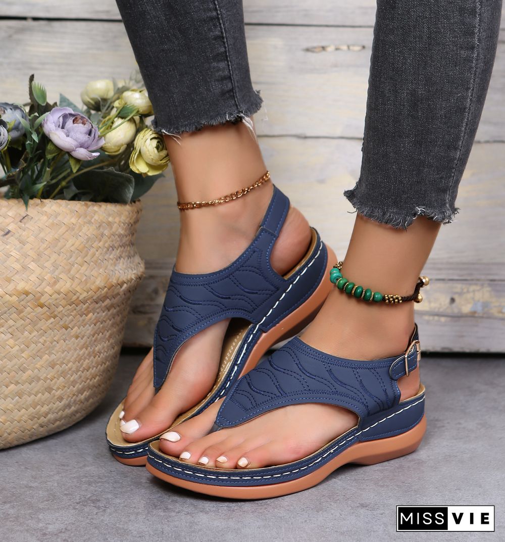 Summer Oxford Women Sandals Flats Slippers Pu Leather Flip Flops Belt Buckle Female Shoes New Rome Fashion Women Slides