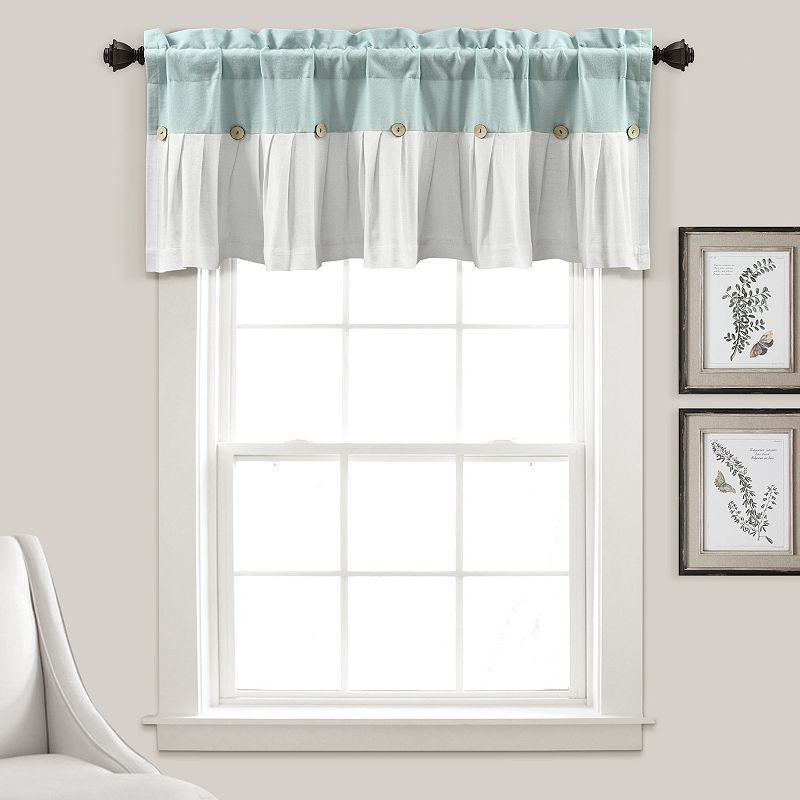 Lush Decor Linen Button Valance