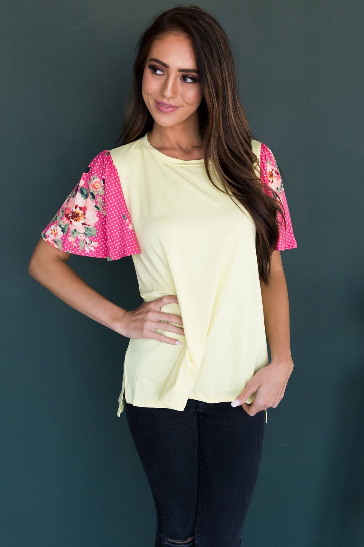 Catching Sunshine Modest Top