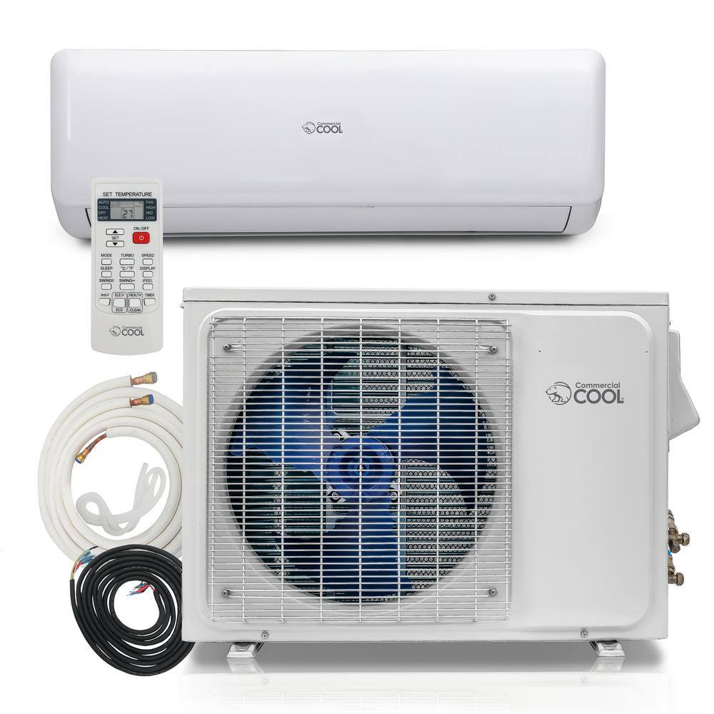 Commercial Cool 12000 BTU 1 Ton Ductless Mini Split Air Conditioner with Heat Pump 17 SEER 220-Volt60 Hz CSAH1220AC