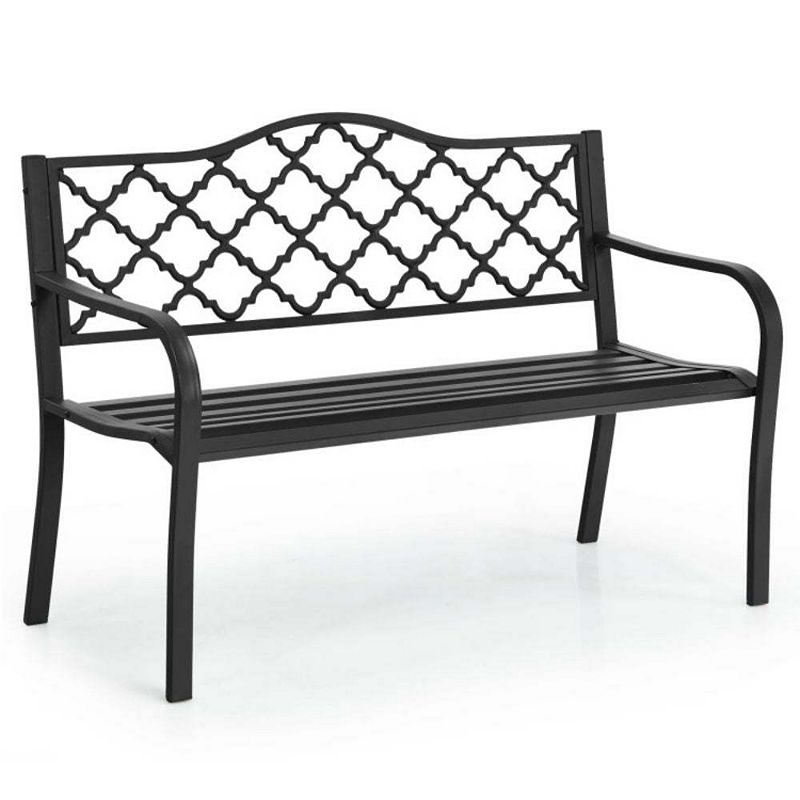 Hivago 50 Inch Patio Garden Bench Loveseats