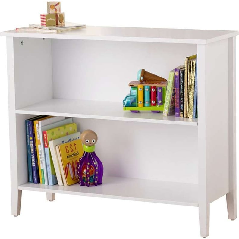 2 Tier White Bookcase