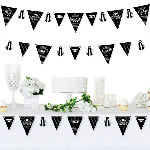 Big Dot Of Happiness 30 Piece Graduation Cheers Party Pennant Triangle Banner