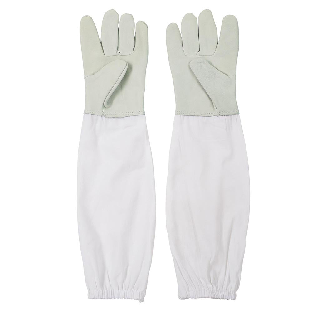 Yescom 1 Pair XL Beekeeper Protective Gloves Goatskin w/ Long Sleeves