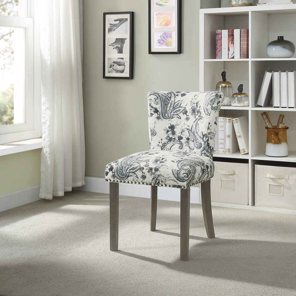 Kendal Dining Chair With Nailhead Detail and Solid Wood Legs   Farmhouse   Dining Chairs   by Office Star Products  Houzz