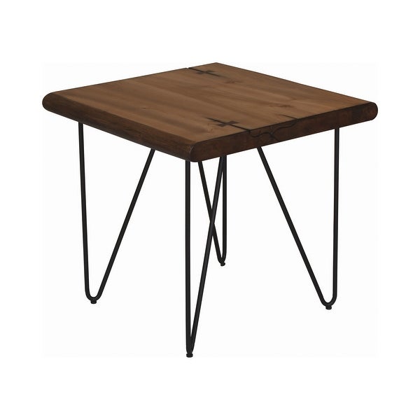 Kendra Natural Honey and Black End Table