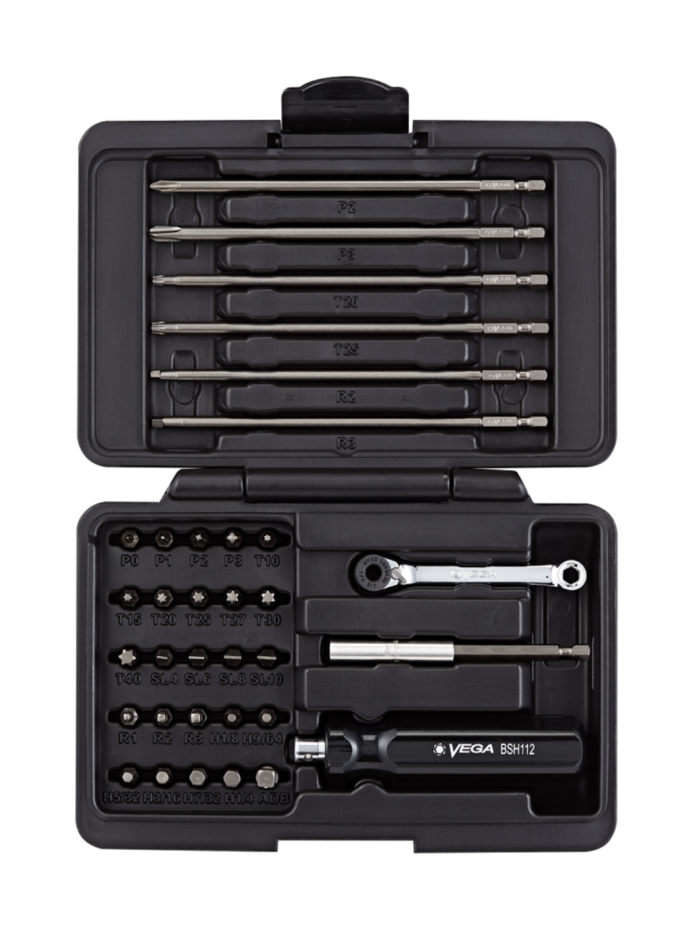 Vega Bit and Hand Driver Set with Ratchet 34pc ;