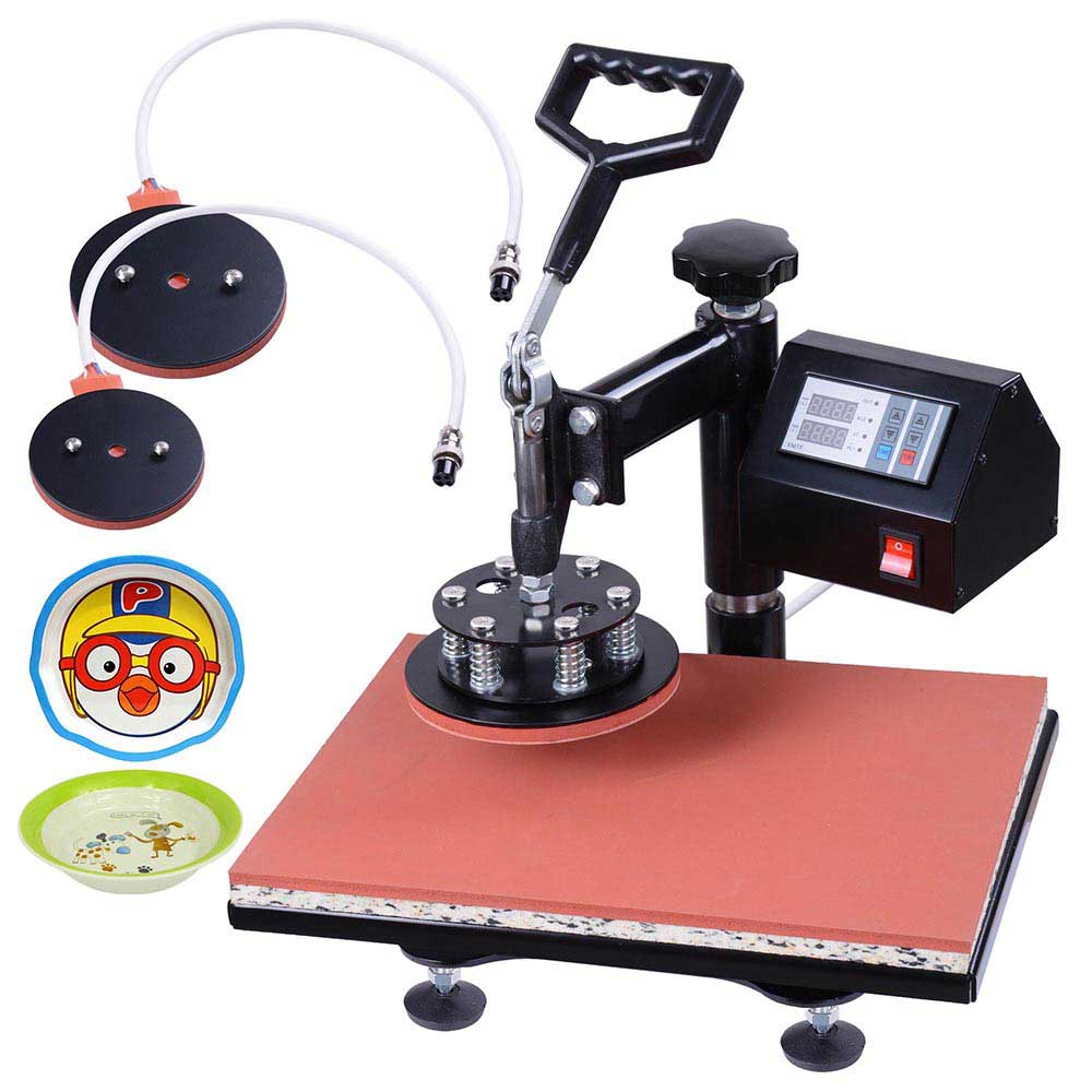 Yescom Digital Heat Press Sublimation Transfer Machine 8in1 12x15 Black