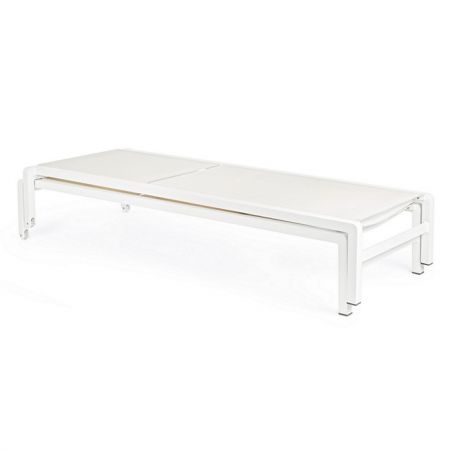 Bain de soleil design BIZZOTTO Cali antracite - Chaise longue de jardin aluminium