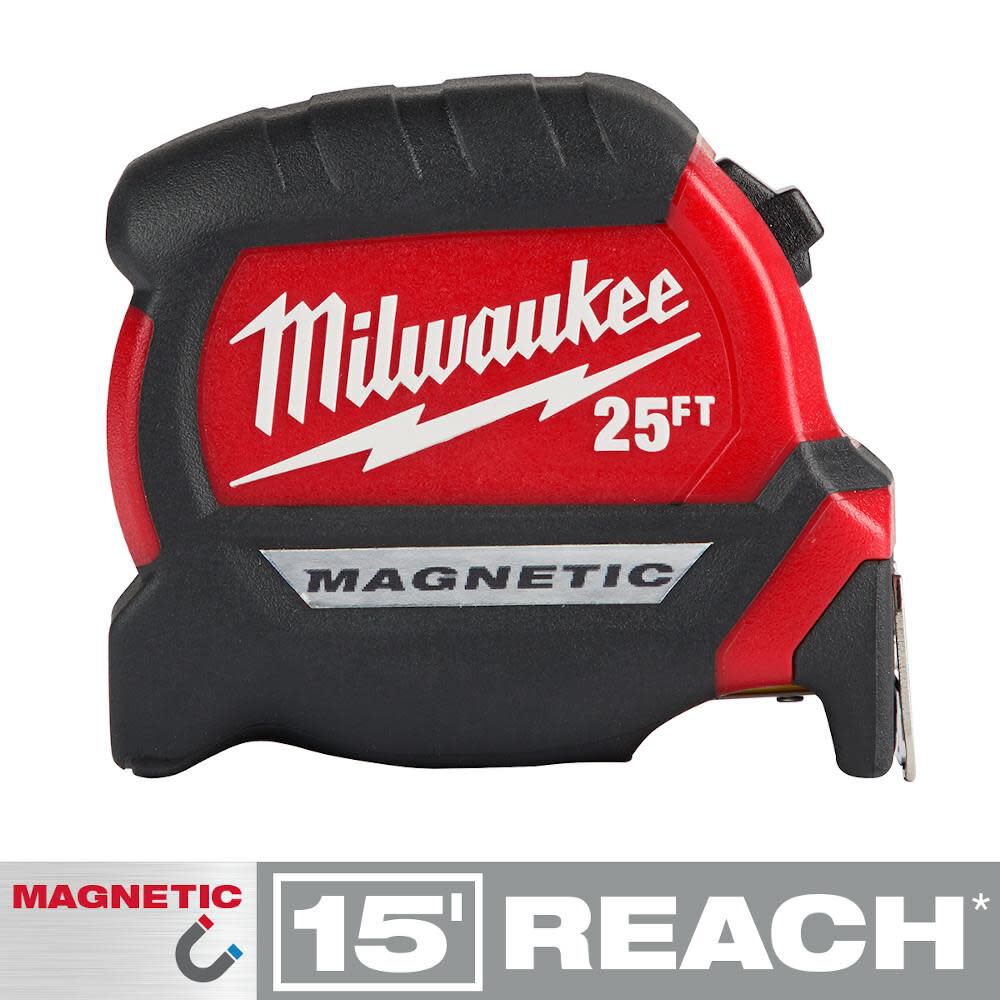 Milwaukee 25' Compact Wide Blade Magnetic Tape Measure 2-Pack 48-22-0325G from Milwaukee