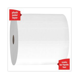 WYPALL 12.5 in. x 13.4 in. White Jumbo Roll L40 Towel Cleaning Wipes 750Roll KCC05007