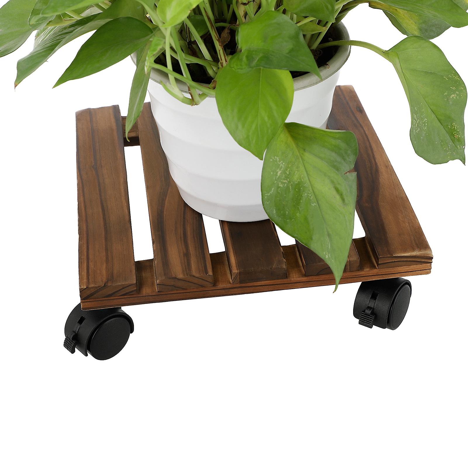 Plant Display Stand Indoor Living Room Shelf Free Standing Flower Shelf with Row Wheel for Garden Flower Holder Bonsai