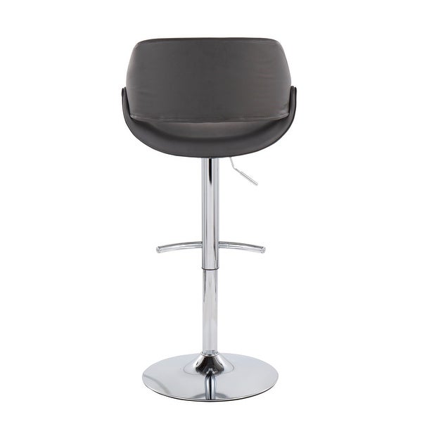 Silver Orchid Svellingen Adjustable Bar Stool with Rounded T Footrest - Set of 2