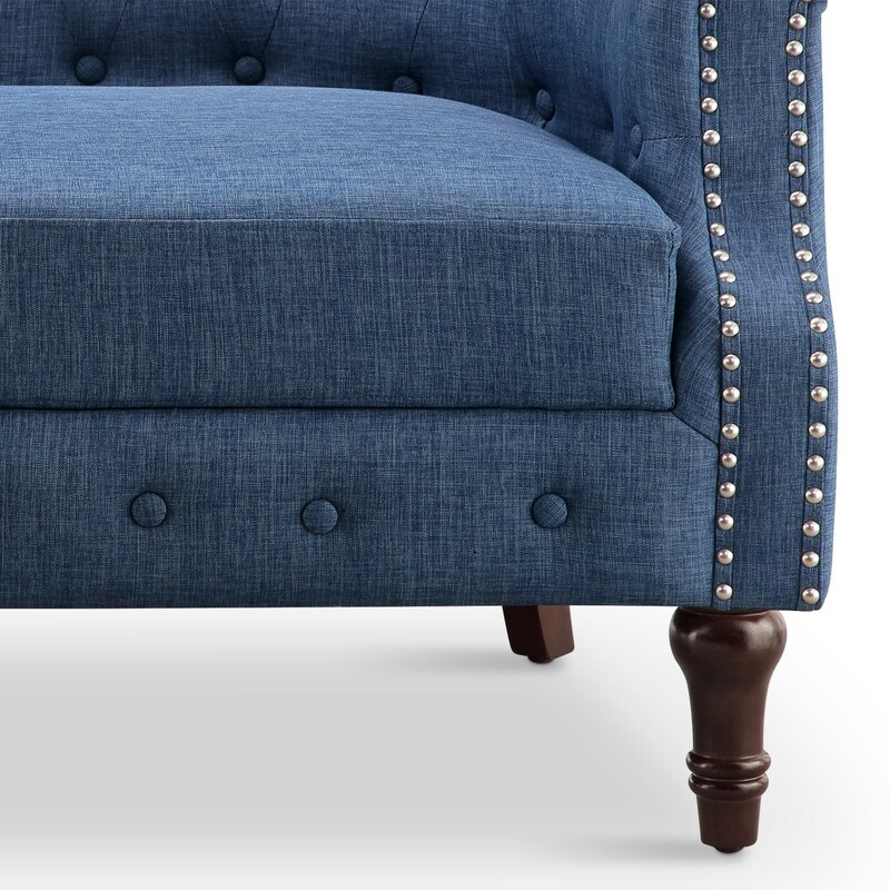 Rosevera Three Piece Living Room Tufted Sofa Set  Chesterfield