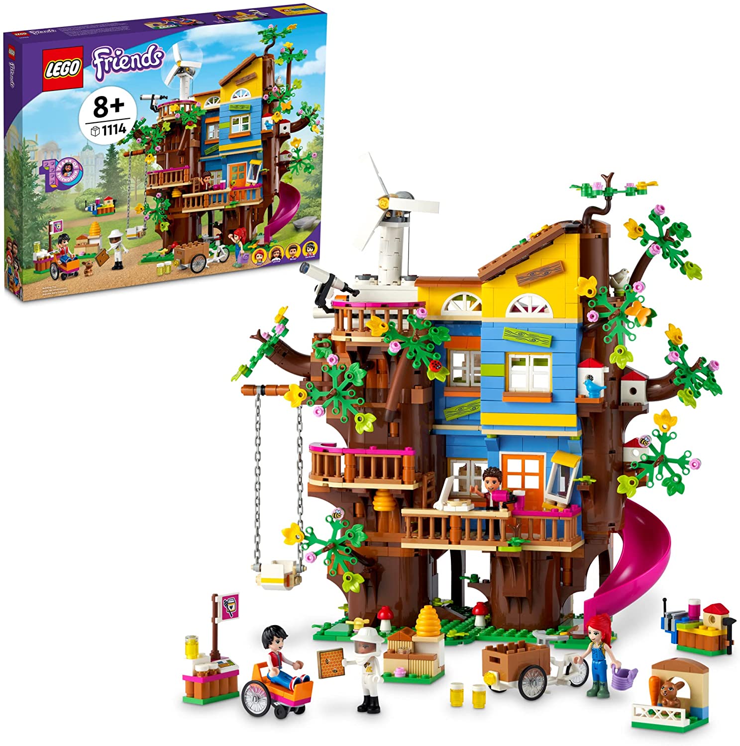 LEGO Friends Friendship Tree House 41703 Building Kit; Fun Birthday Gift Idea for Kids Aged 8+ Who Care About The Environment and Enjoy Creative Adventure Toys (1，114 Pieces)