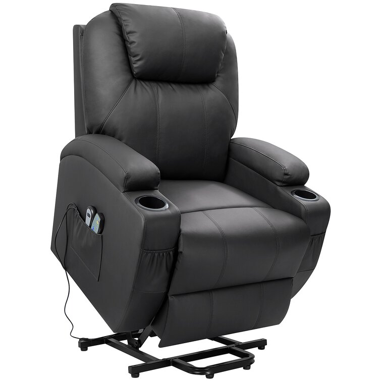 Faux Leather Power Lift Recliner Chair with Massage and Heating Functions