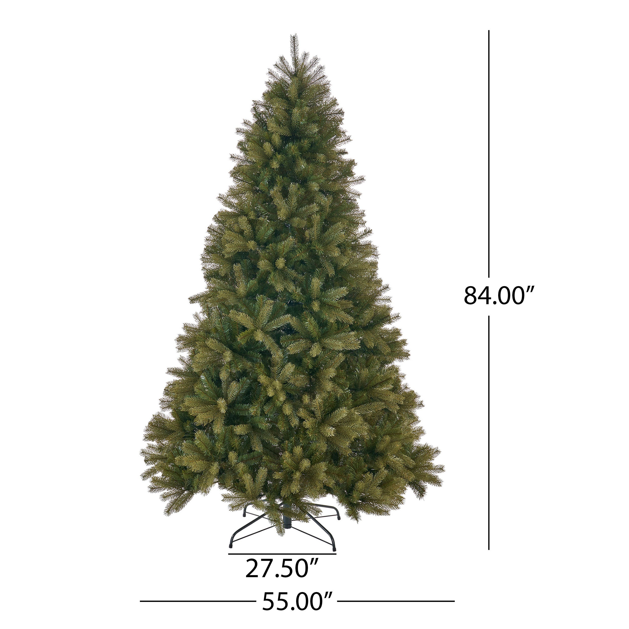 7-Foot Mixed Spruce Hinged Artificial Christmas Tree