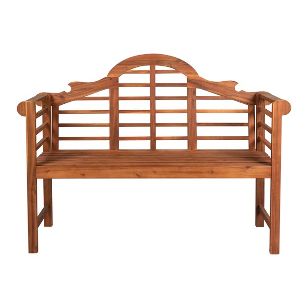 Lutyens 3 seat Arched Acacia Wood Outdoor Garden Patio Bench Jonathan Y