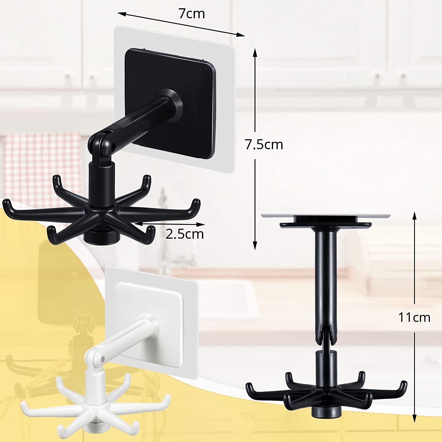 [2022 Best Kitchen Helper]360°Rotating Self-Adhesive Utility Hook