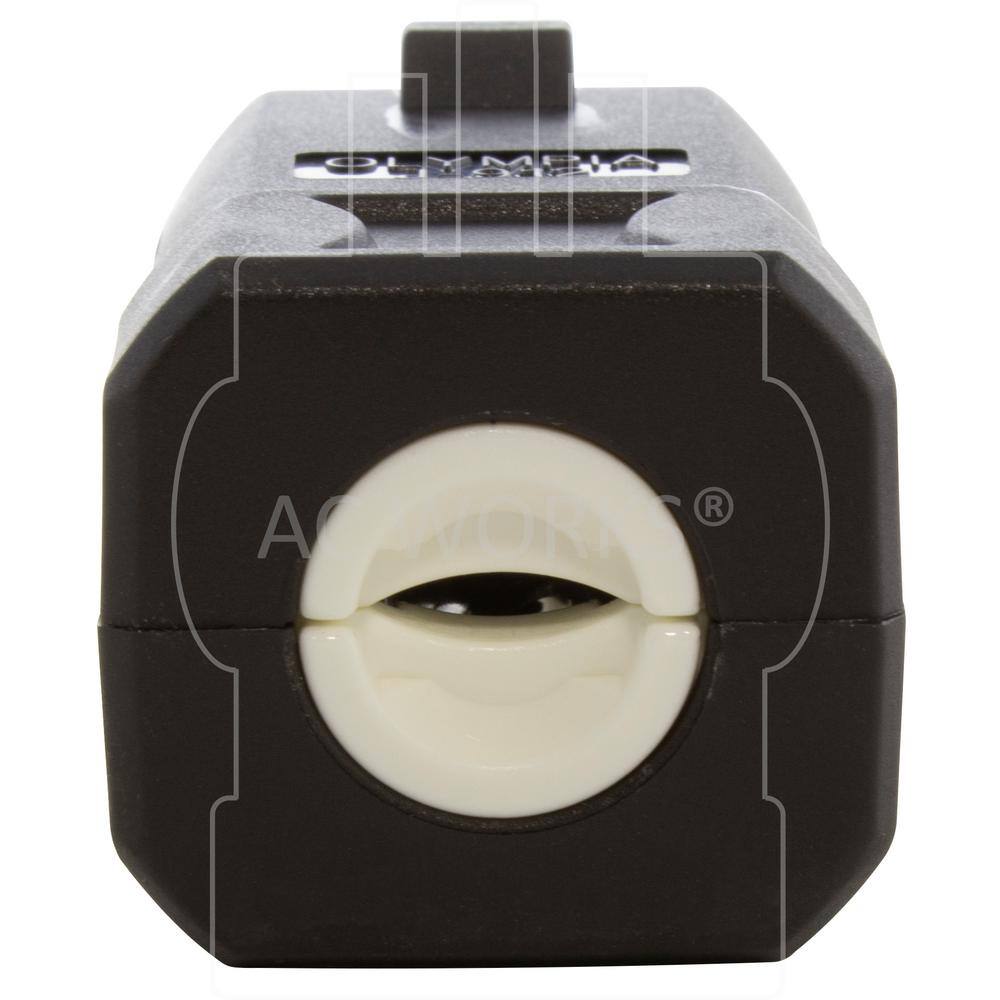 AC WORKS 15 Amp 125-Volt NEMA 5-15P Square Household Female Connector with UL C-UL Approval ASQ515R-BK