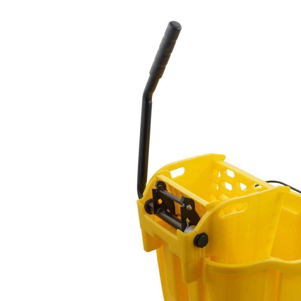 Sparta 8.75 gal. Yellow Polypropylene Mop Bucket with Wringer 8690404