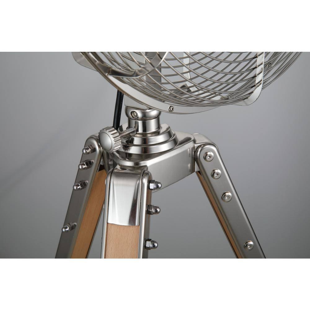 Star Tripod Adjustable-Height 16 in. Oscillating Satin Nickel Pedestal Fan startr16sn