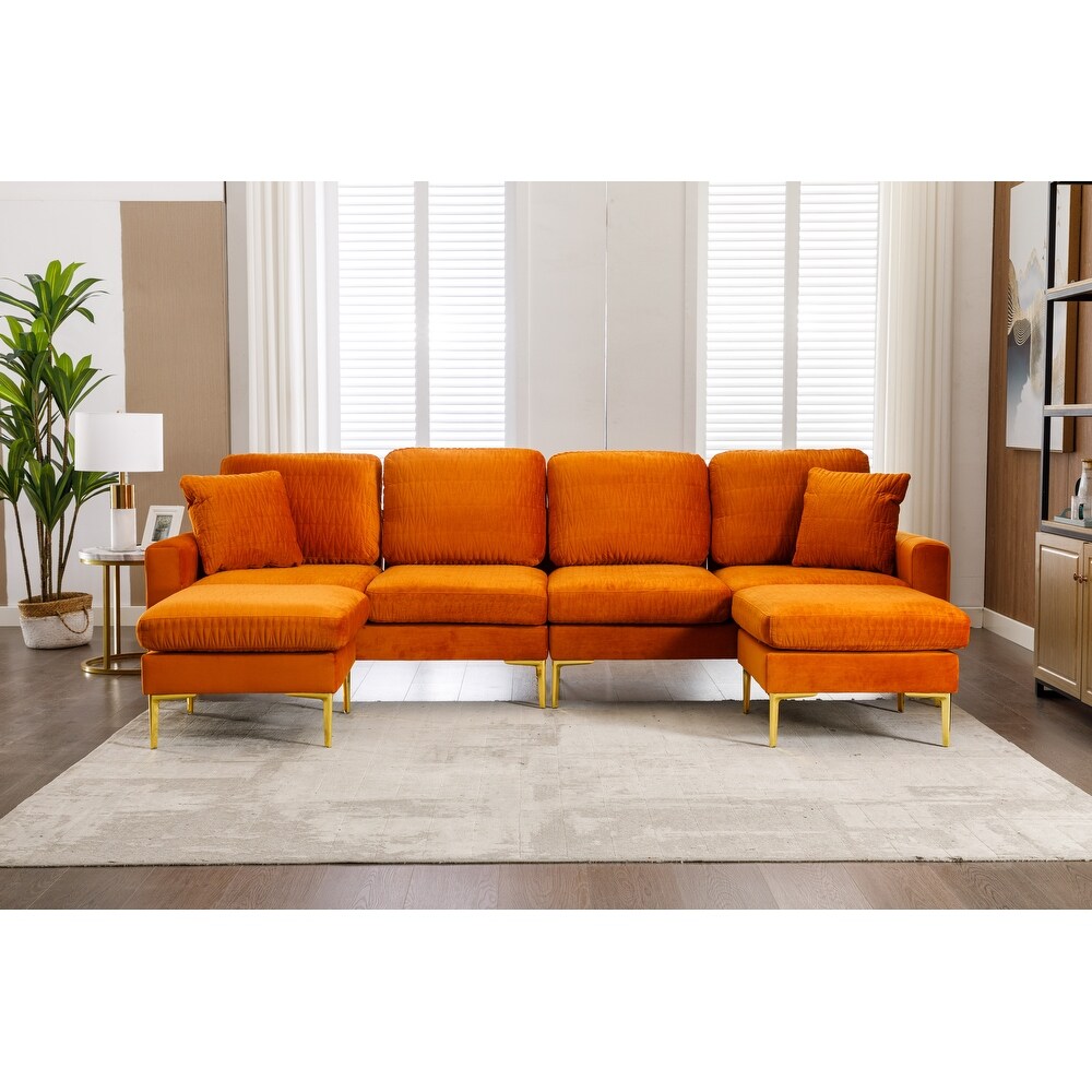 Modular Sectional sofa U Shaped Accent Sofa with Ottoman