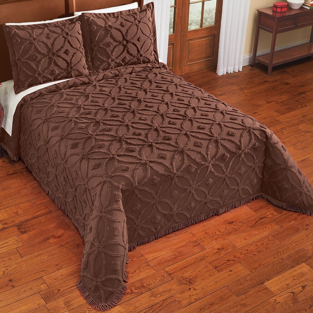 Diana Elegant Textured Chenille Tufted Bedspread