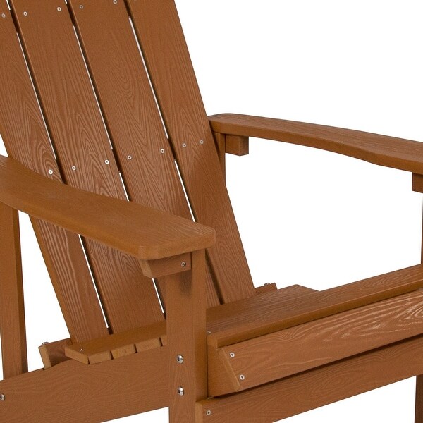 Allweather Poly Resin Wood Outdoor Adirondack Chair (Set of 4)