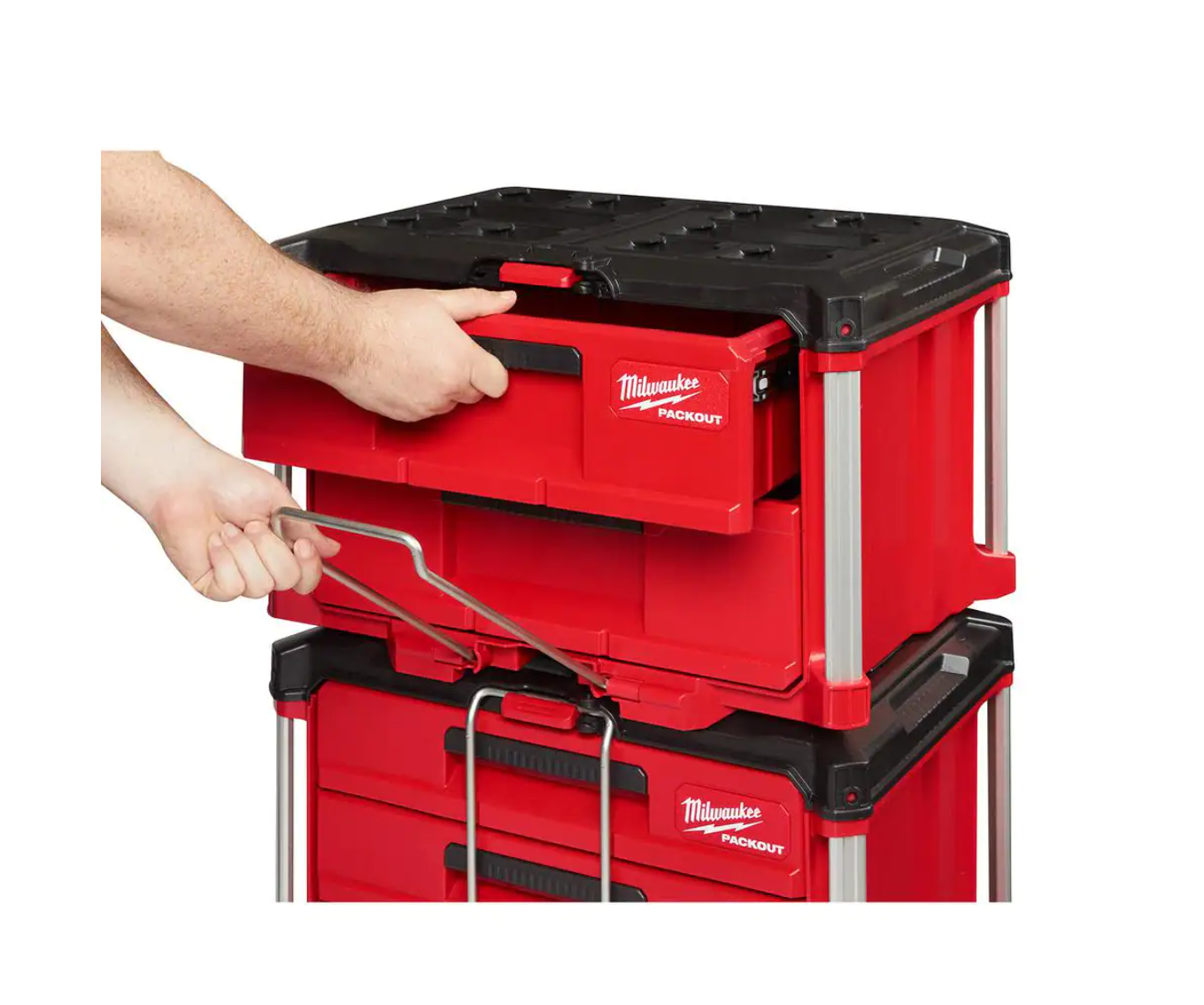 Milwaukee 48-22-8442 PACKOUT 22 in. 2-Drawer Tool Box with Metal Reinforced Corners