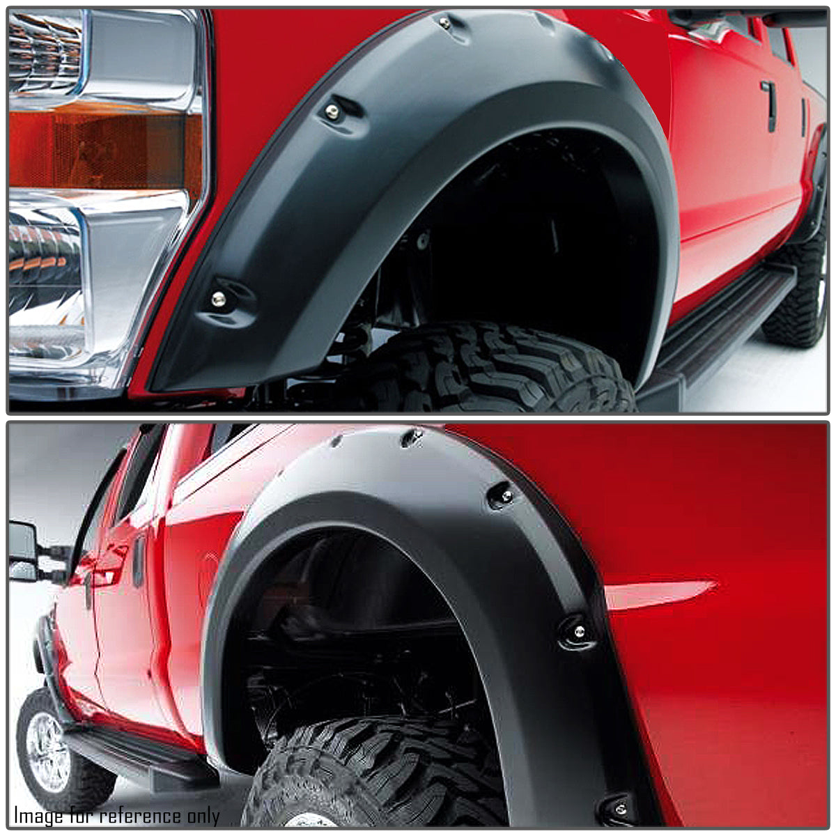 Fender Flares For 2009-2018 Ram Truck 1500 Fleetside Pocket-Riveted Style Wheel Cover Fender Flares - 4 Pieces 1