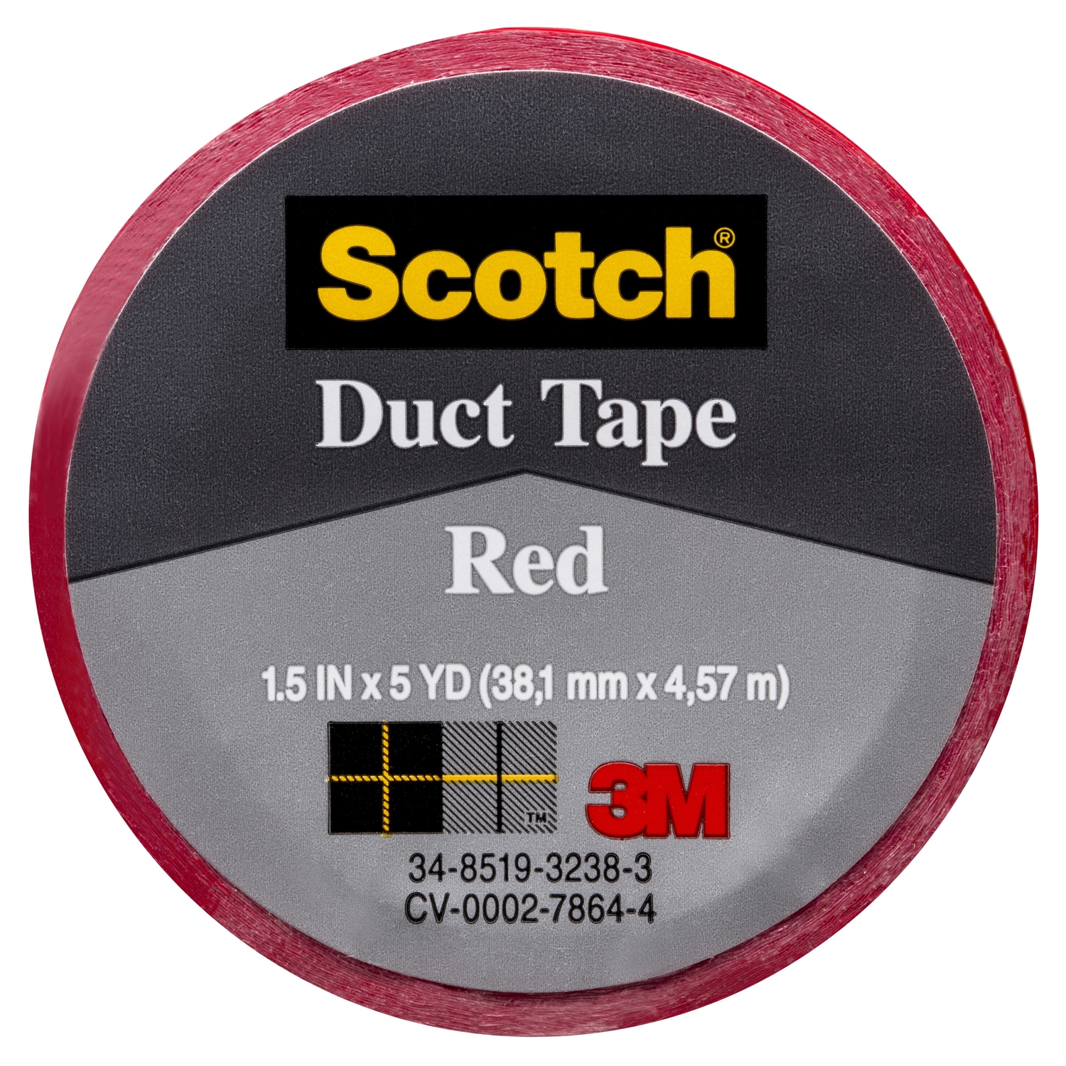 Scotch 1.5 in. W X 5 yd L Red Duct Tape