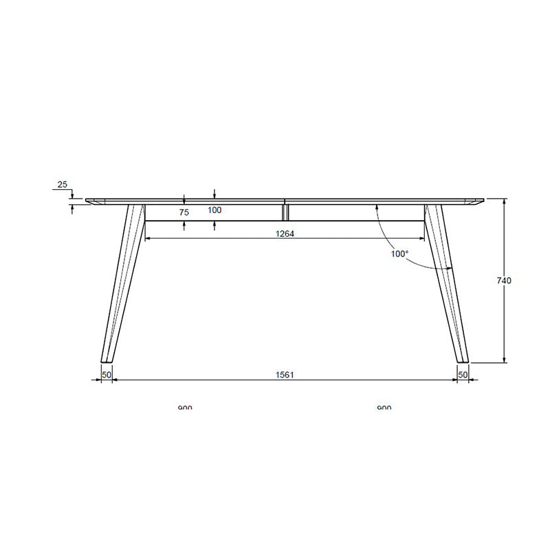 JAREL Extendable Dining Table 180-270cm -  Natural