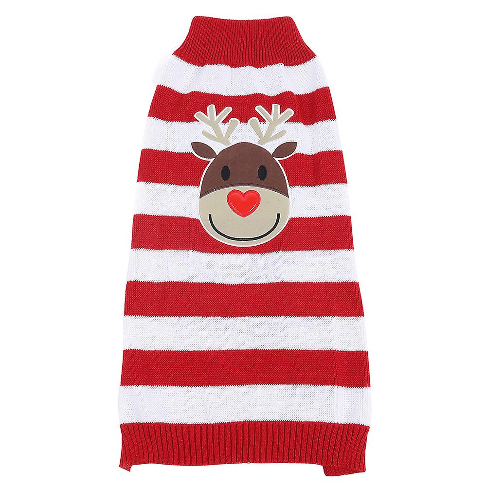 Winter Soft Warm Xmas Cute Dog Clothes For Small Pet Dogs Puppy Reindeer Sweater Clothing Outfit