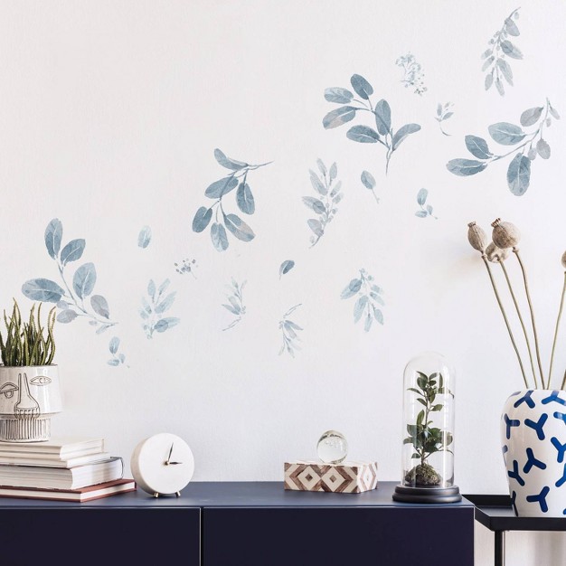 Dancing Leaves Wall Decal Blue Roommates